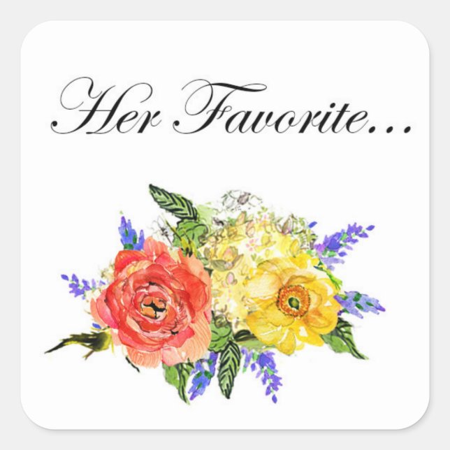 Pegatina del Favor de la Boda (Anverso)