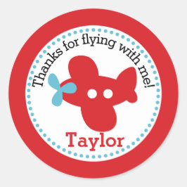 Pegatina del Favor del Avión (Fiesta de Cumpleaños