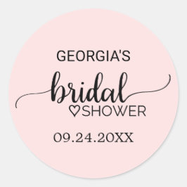 Pegatina del favorito de ducha de novia de caligra