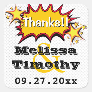 Pegatina del favorito de la boda de arte pop