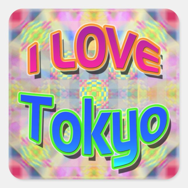 Pegatina del Festival de Tokio 3 "I LOVE Tokyo" (Anverso)