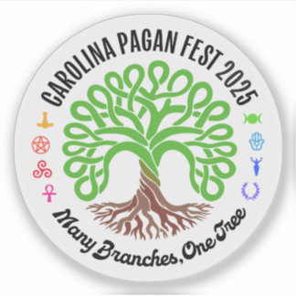 pegatina del Festival Pagan de Carolina de 2025 Tr