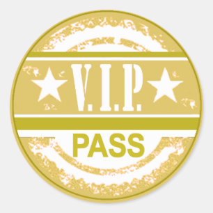 PEGATINA del Fiesta de pases VIP (caqui)