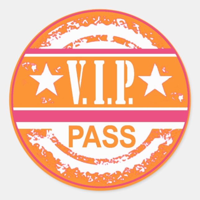 PEGATINA del Fiesta VIP Pass (calabaza rosa calien (Anverso)