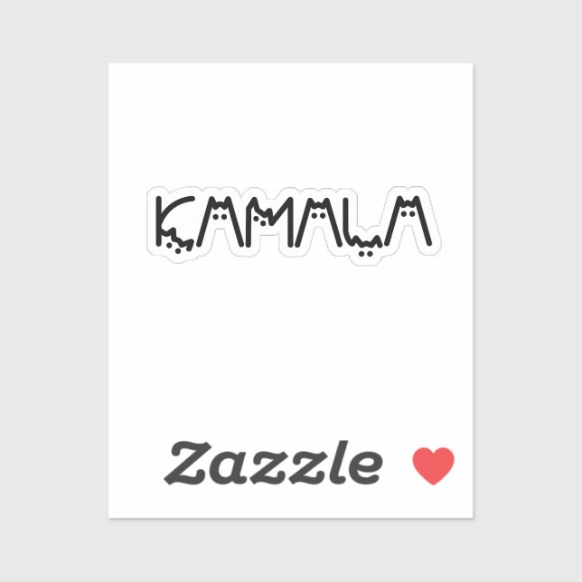 Pegatina del gato Kamala Harris (Hoja)