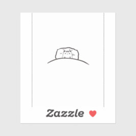 Pegatina del gato, pegatina del gato en la cama, p