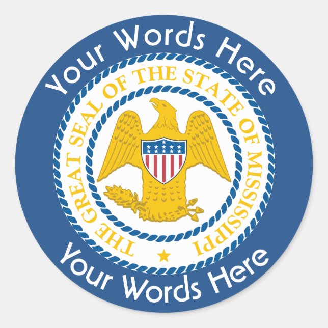 Pegatina del Gran Personalizado de Sello de Misisi (Anverso)