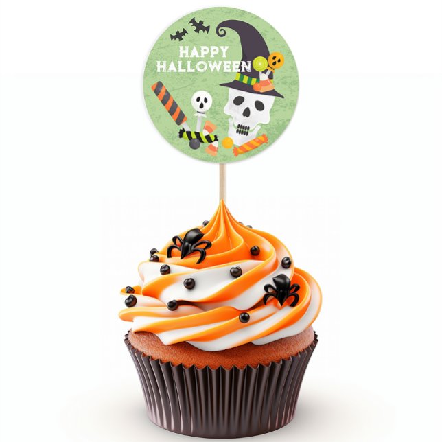 Pegatina del Halloween de cráneo y favorito de los (Halloween Party Favor Sticker)