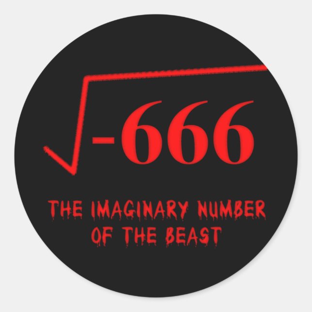 Pegatina del humor de la matemáticas (Anverso)