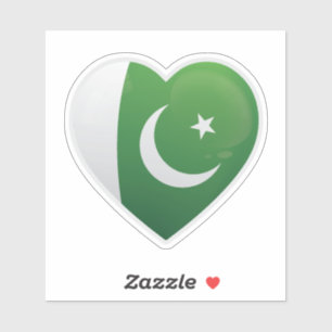 Pegatina del icono de amor de Pakistán