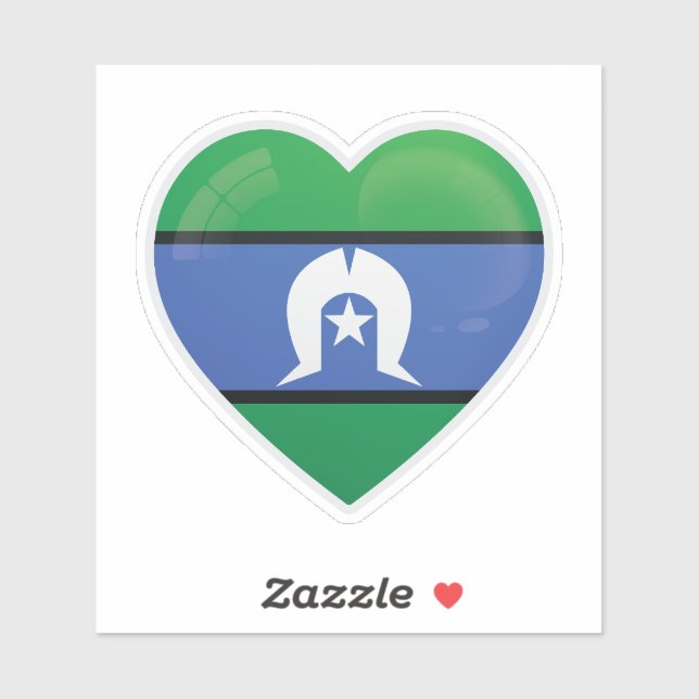 Pegatina del icono del amor en las islas del Estre (Hoja)