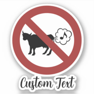 Pegatina del icono del metano de vaca