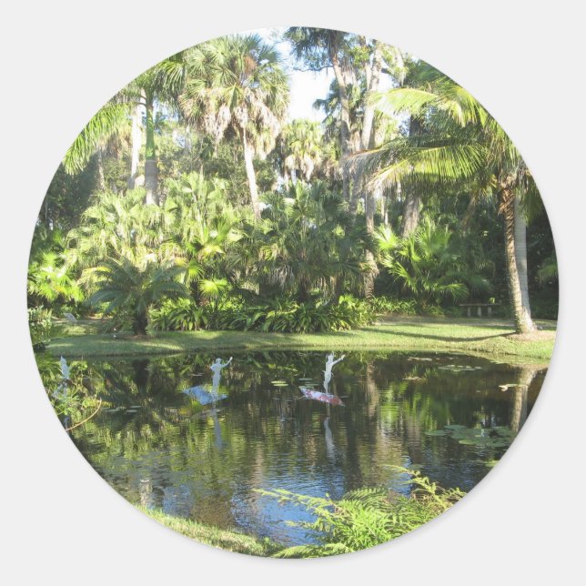 Pegatina del Jardín Botánico McKee (Anverso)