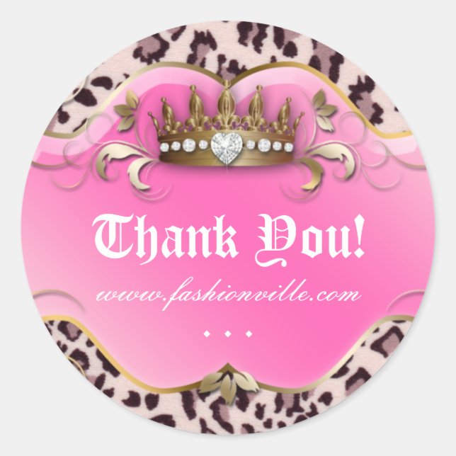 Pegatina del leopardo de la moda Jewelry Crown Pin (Anverso)
