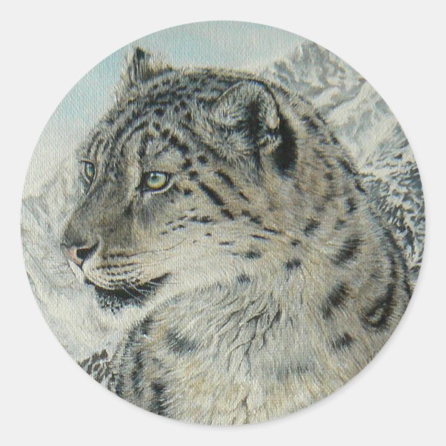 Pegatina del Leopardo de la Nieve King (Anverso)