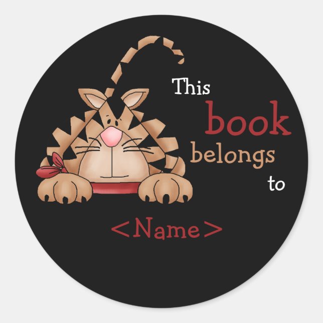 Pegatina del libro de gatos Kitty (Anverso)