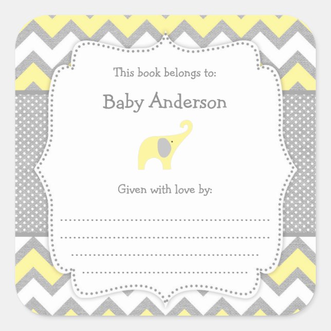 Pegatina del libro de planchas de Baby Shower para (Anverso)