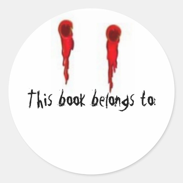 Pegatina del libro Vampire Bite (Anverso)