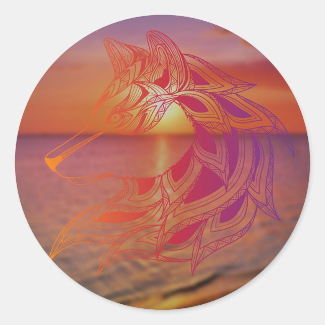 Pegatina del Lobo del Sol (Anverso)