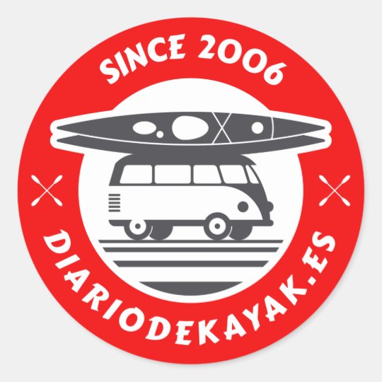 Pegatina del logo de diario de kayak