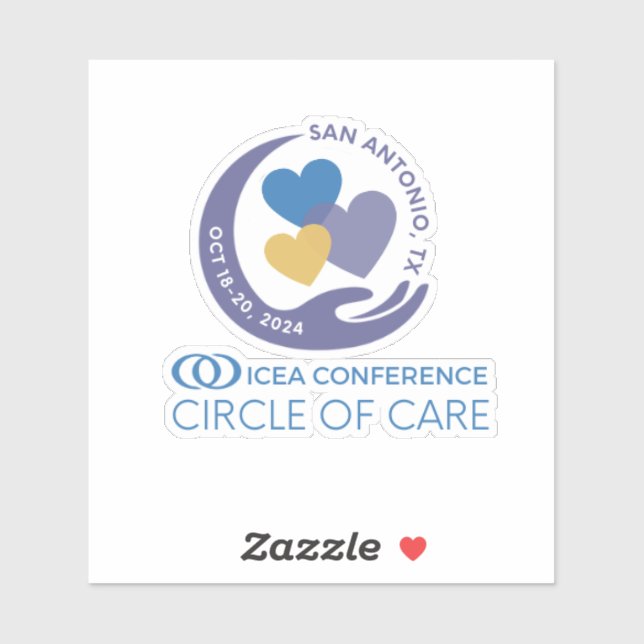 pegatina del logo de la conferencia de personaliza (Hoja)