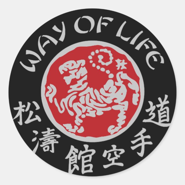 Pegatina Del Logo De Way Of Life Shotokan Dark (Anverso)