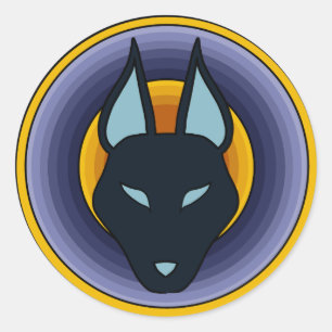 Pegatina del Logo del Dios Anubis del Antiguo Egip