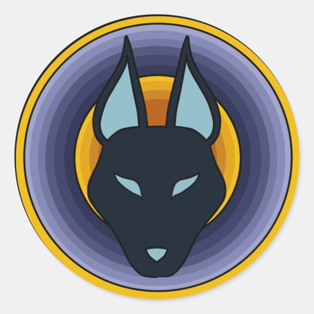 Pegatina del Logo del Dios Anubis del Antiguo Egip (Anverso)