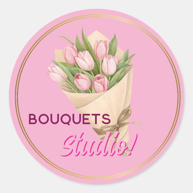 Pegatina del logotipo comercial de Bouquets (Anverso)