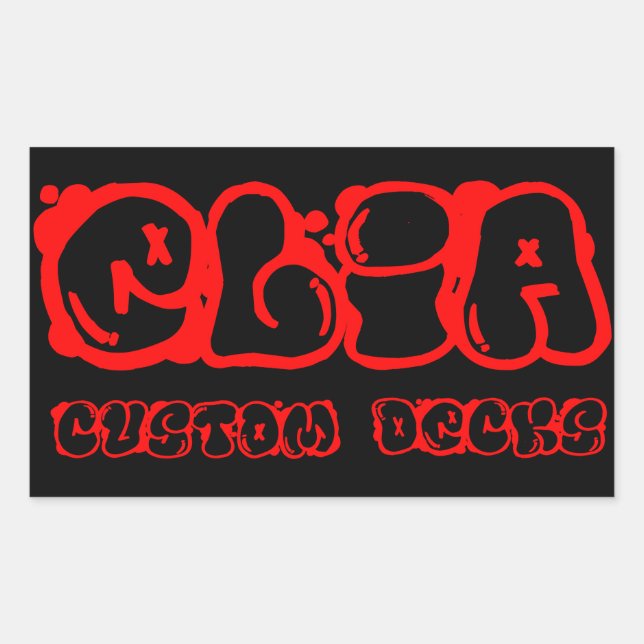 Pegatina del logotipo de grafiti rojo (Anverso)