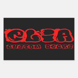 Pegatina del logotipo de grafiti rojo