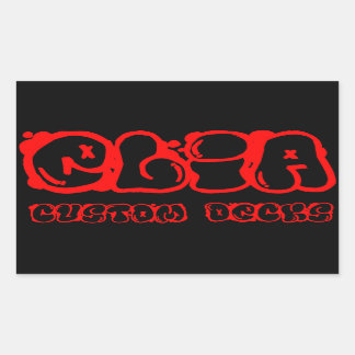 Pegatina del logotipo de grafiti rojo