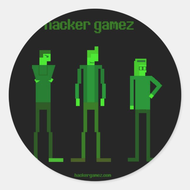Pegatina del logotipo de Hacker Gamez (Anverso)