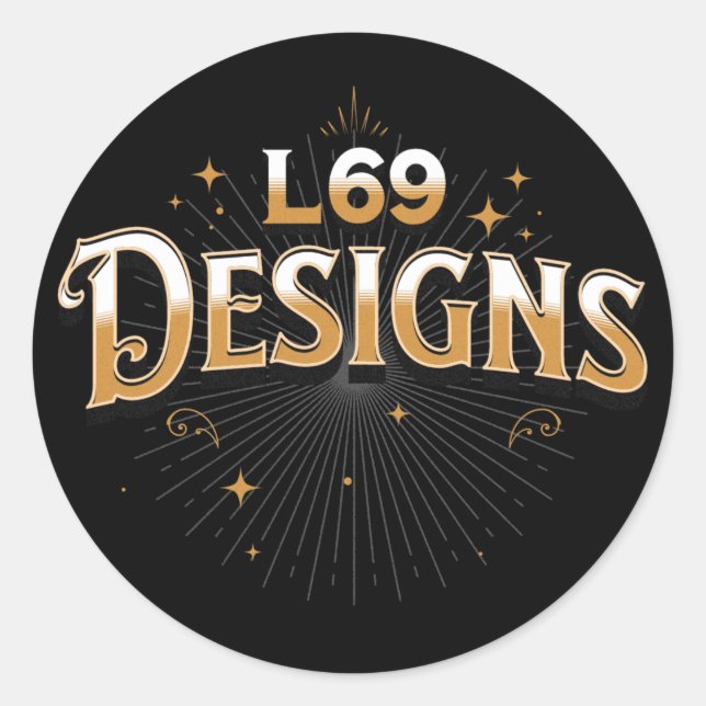 Pegatina del logotipo de L69 DESIGNS (Anverso)