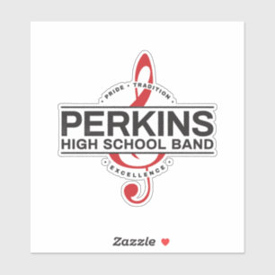 Pegatina del logotipo de la banda Perkins