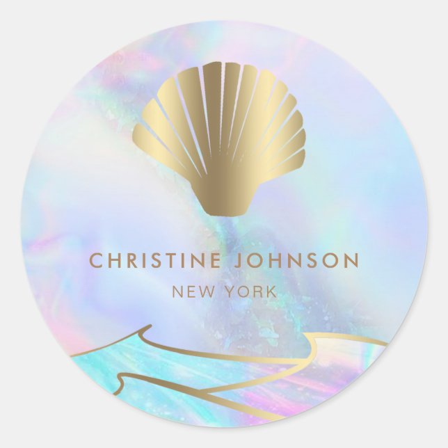 pegatina del logotipo de las conchas marinas (Anverso)