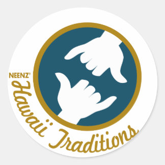 Pegatina del logotipo de las tradiciones hawaianas