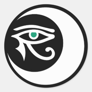 Pegatina del logotipo de LunaSees (ojo blanco / ja