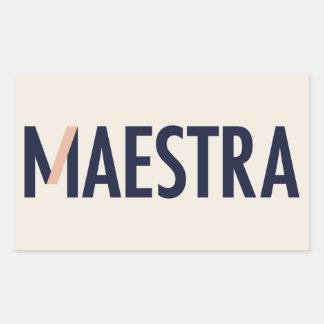 Pegatina del logotipo de Maestra