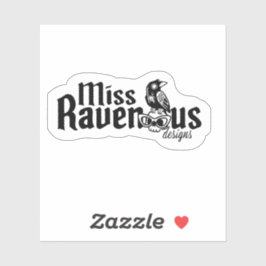 Pegatina del logotipo de Miss Ravenous Designs