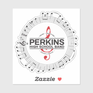 Pegatina del logotipo de notas musicales