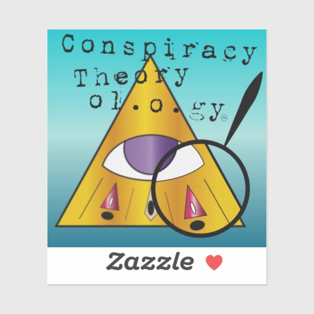 Pegatina del logotipo de teorología de la conspira (Hoja)