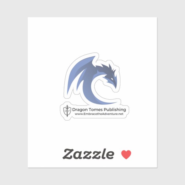 Pegatina del logotipo del dragón azul (Hoja)