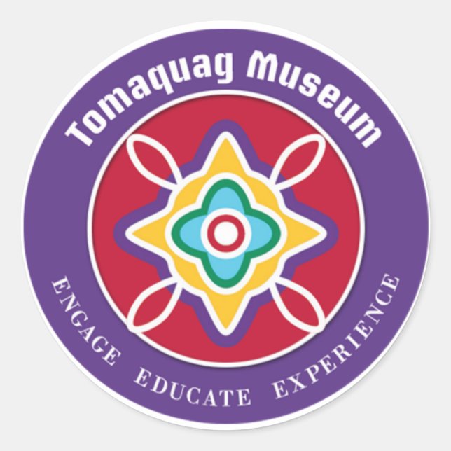 Pegatina del logotipo del Museo Tomaquag (Anverso)