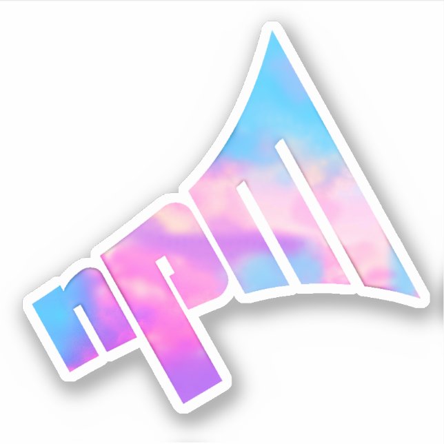 Pegatina del logotipo NPM Pastel (Anverso)