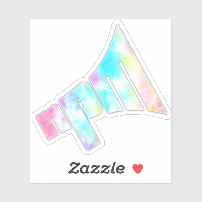 Pegatina del logotipo NPM Tie-Dye (Hoja)