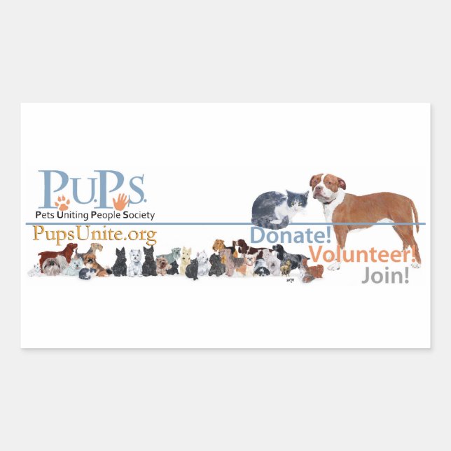 PEGATINA del logotipo PUPs (Anverso)