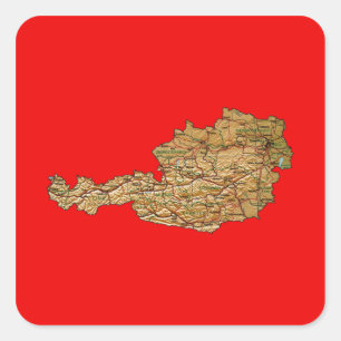 Pegatina del mapa de Austria