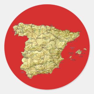 Pegatina del mapa de España