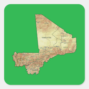 Pegatina del mapa de Malí